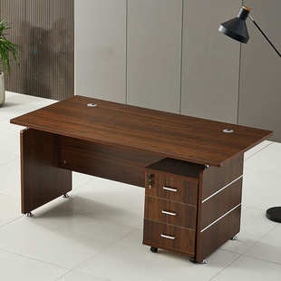 简约桌椅1单人电脑桌米带小1.职员.4员工老板组合抽屉2办公办公室