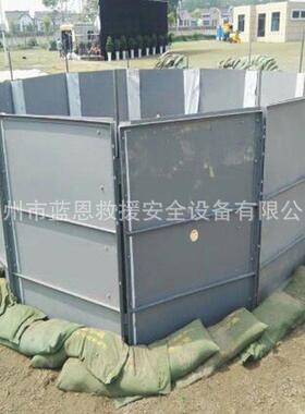 防汛围井-灰色抗洪堵漏挡水墙洪涝应急救灾阻水墙