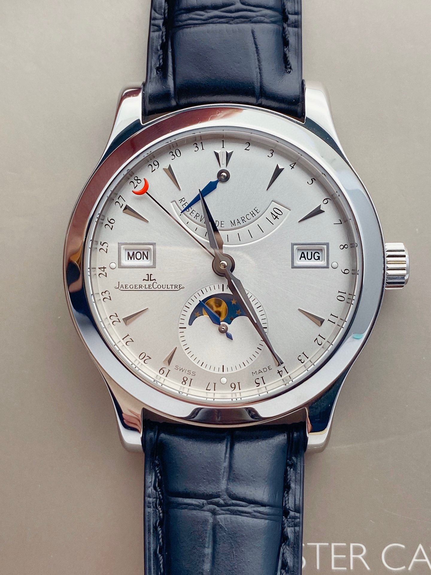 积家大师月相手表9.8新三历自动机械男士腕表Q151842A公价85500元