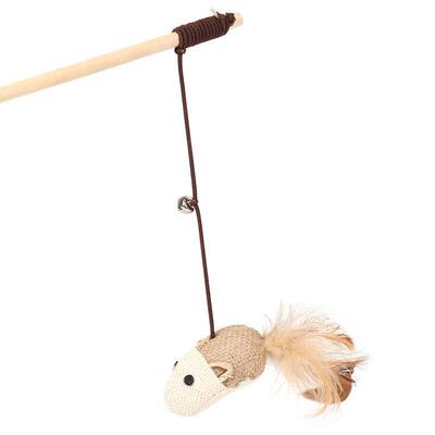 1PC Teaser Feather Toys Kitten Funny Colorful Rod Cat Wand T