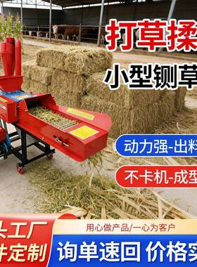3.8吨铡揉粉养殖小型铡草机干湿两用粉碎机秸秆玉米饲料切草机