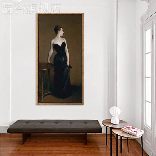 网红@高特夫人萨金特古典复古人像鲁油画走欧玄关廊装饰北画