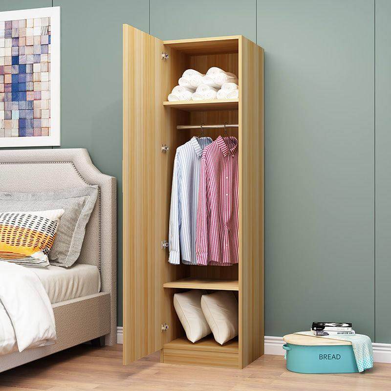单门衣柜现代简约儿童成人夹缝小户型挂衣储物柜阳台柜出租房定制