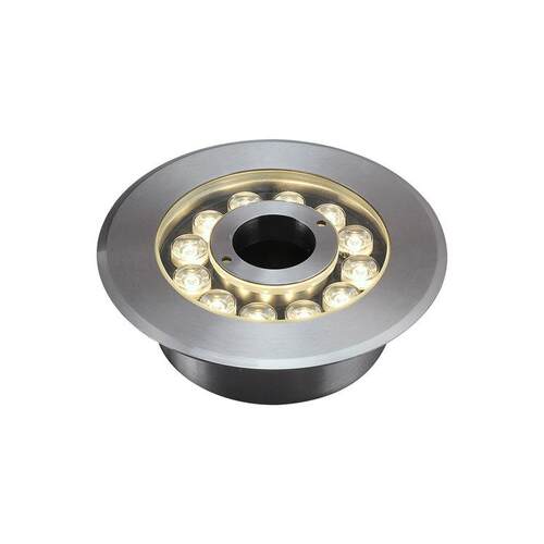 喷泉灯LED旱地DMX512外控防水灯6W七彩304不锈钢大理石喷泉中孔灯