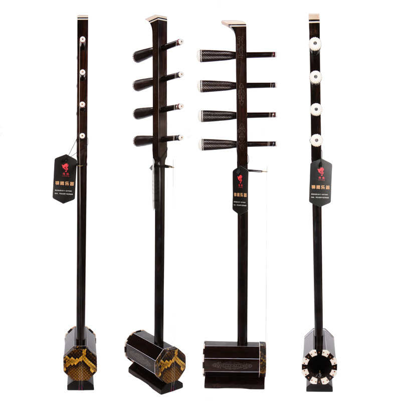 厂家直销批发 黑檀木高音四胡 内蒙古乐器 四弦二胡 演奏 送配件