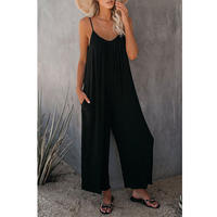 WoodBerry Womens Backless Spaghetti Strap Jumpsuit Summer thumbnail 4