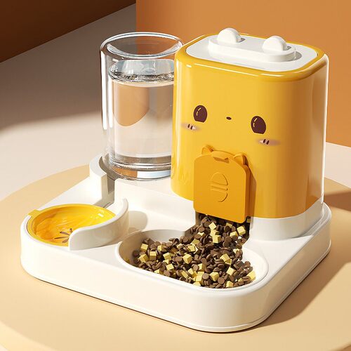 猫碗猫食盆自动喂 食器水碗饭碗粮碗二合一宠物碗一体狗碗猫咪用