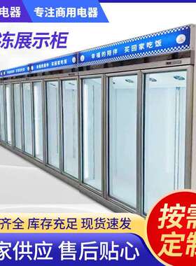 冷冻展示柜双门三门保鲜柜商用立式展示低温冰柜超市便利店冷冻柜