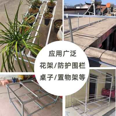 方管连接件镀锌方管接头铝合金三通紧固件方钢固定卡扣20/25/30mm