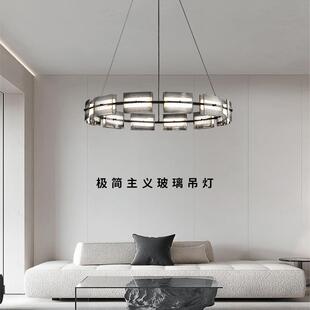 圆形客厅灯现代简约卧室餐厅灯饰全铜吊灯网红大气2026年新款灯具