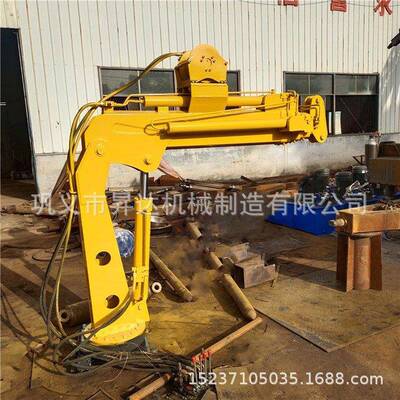 机械全自动液压车载吊机船用车载单臂提升设备液压起重机