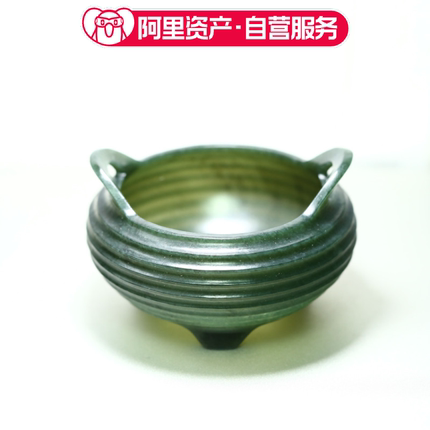 和田玉青玉  琴炉   蒋宏利和田玉茶具  宣德炉 玉香炉 线香炉