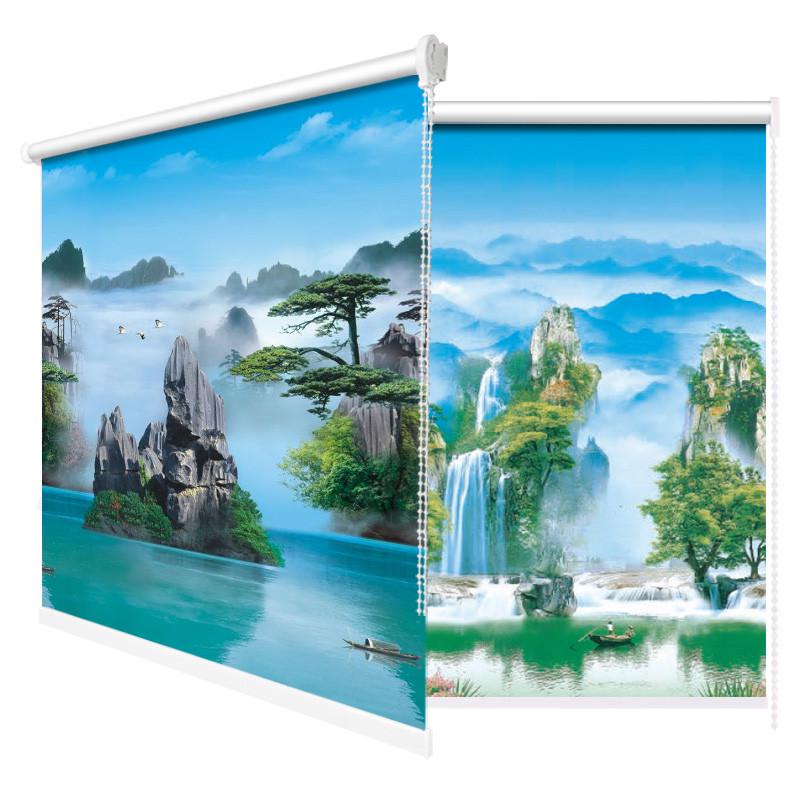 工厂宿舍隔热窗帘免打孔安装全简易卧室遮光家用遮阳防晒升降新款