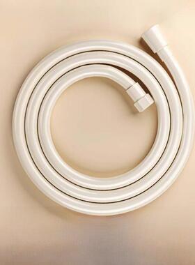 乳白色淋浴软管加厚Pvc淋浴管热水器出水管防缠绕4点通用接口