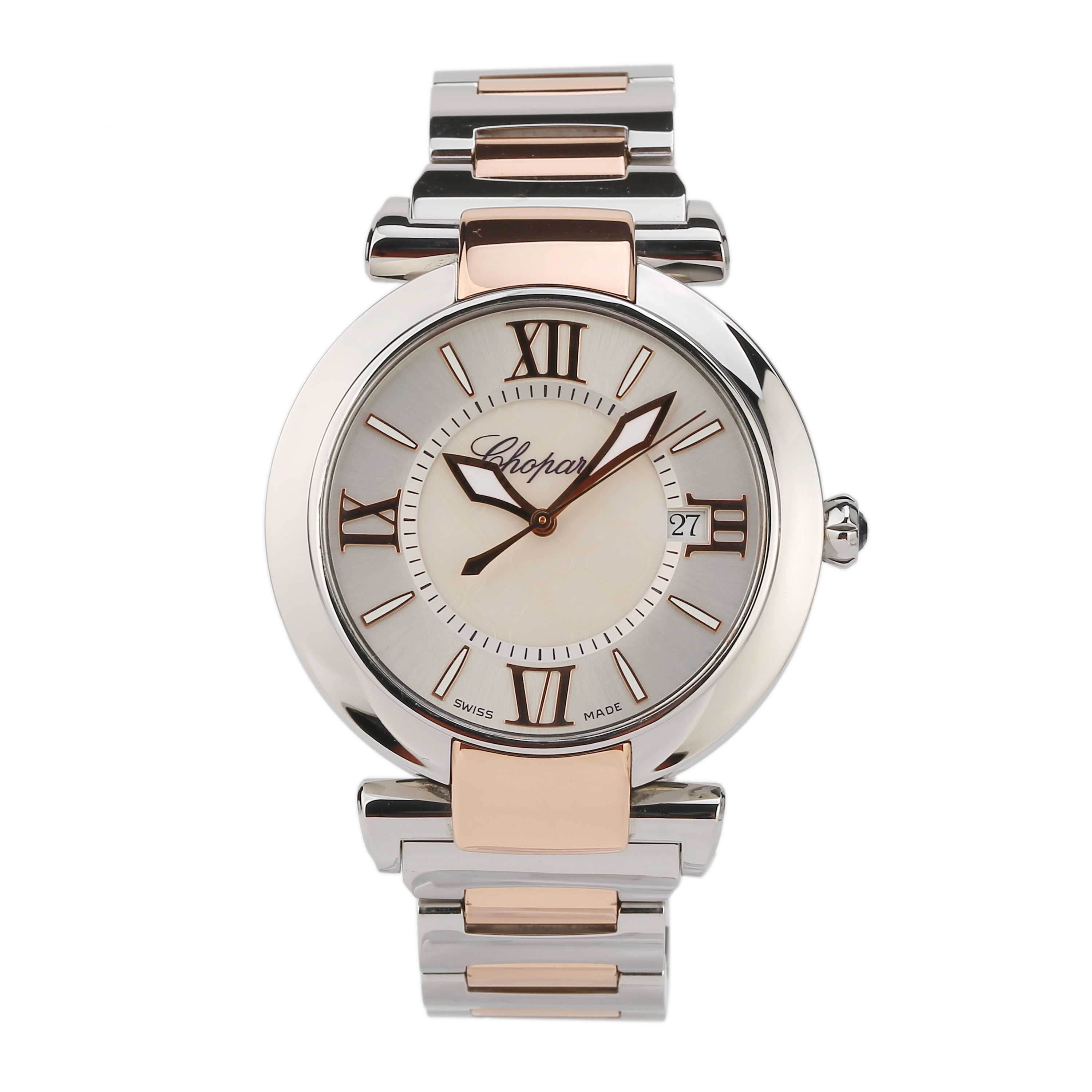 [9.8新]萧邦手表男款388531玫瑰金精钢自动机械男士手表表径40mm