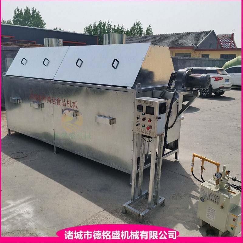 猪板油燃气炼油锅 火炼猪油设备 卧式不锈钢燃气鸭肠熬油锅