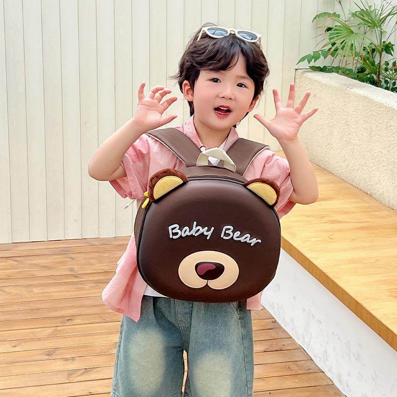 夜光小熊蛋壳宝宝揹包超萌2-5岁儿童轻便双肩包减负男童女童书包