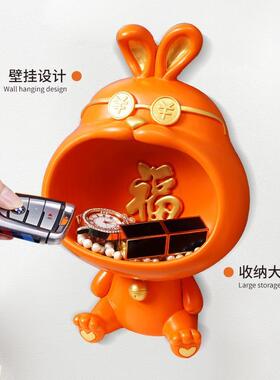 直销新款门口入户免打孔家居装饰品钥匙收纳摆件置物盒置物架玄关