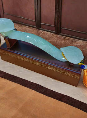 玉雕工艺品玉如意乔迁礼品客厅玄关摆件办公室装饰品玉石生产厂家