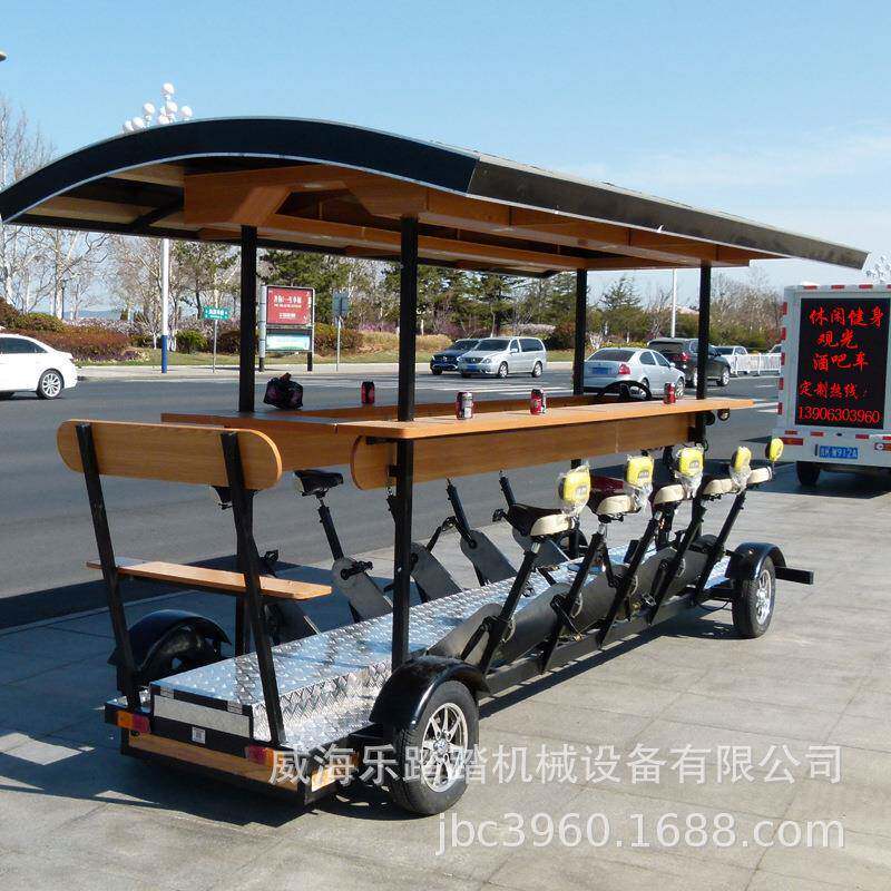 脚踏多人骑行+电动啤酒车、休闲健身观光酒吧车、景区观光车