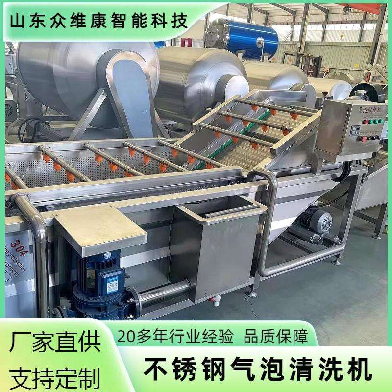 商用果蔬清洗神器多功能气泡清洗机高压喷淋蔬菜海鲜洗净设备