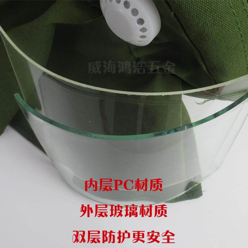 打磨防尘喷砂喷漆罩通弯玻璃大头帽防风VUV沙头套帽面风帽风披溅