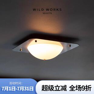 野作中古包豪斯方栖客厅吸顶灯现代简约饭厅吸顶灯走廊书房灯具