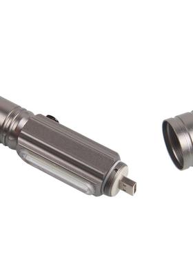 正品拉伸变焦USBO强光手电迷你筒防水LE金D铝合充电侧面CB磁铁工