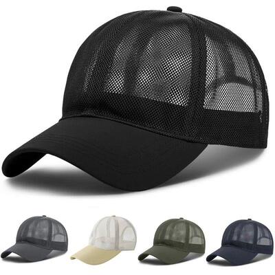 Men Women Summer Full Mesh Baseball Cap Quick Dry Cooling Su