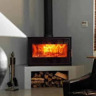 真火壁炉燃木柴火炉家用客厅现代简约钢板别墅民宿取暖欧美壁炉