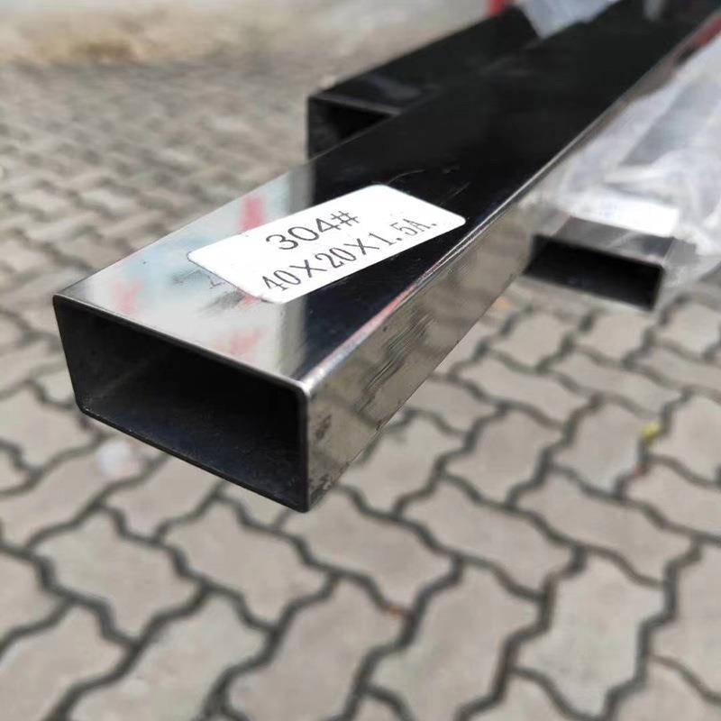 04不锈钢装饰扁方管5TTI 3201镜0面不锈钢方通50*拉丝316方钢管