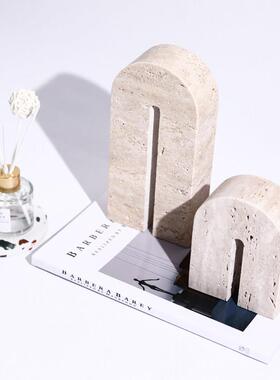 简约ins黄洞石装饰摆件款样板房酒店客厅书柜软装配套家居礼品