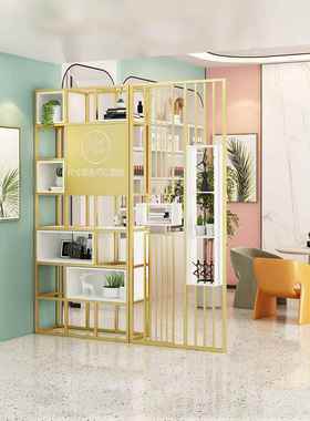 美式铁落地屏风断客置厅入户XTI现代简艺约玄关柜办公室遮挡物隔