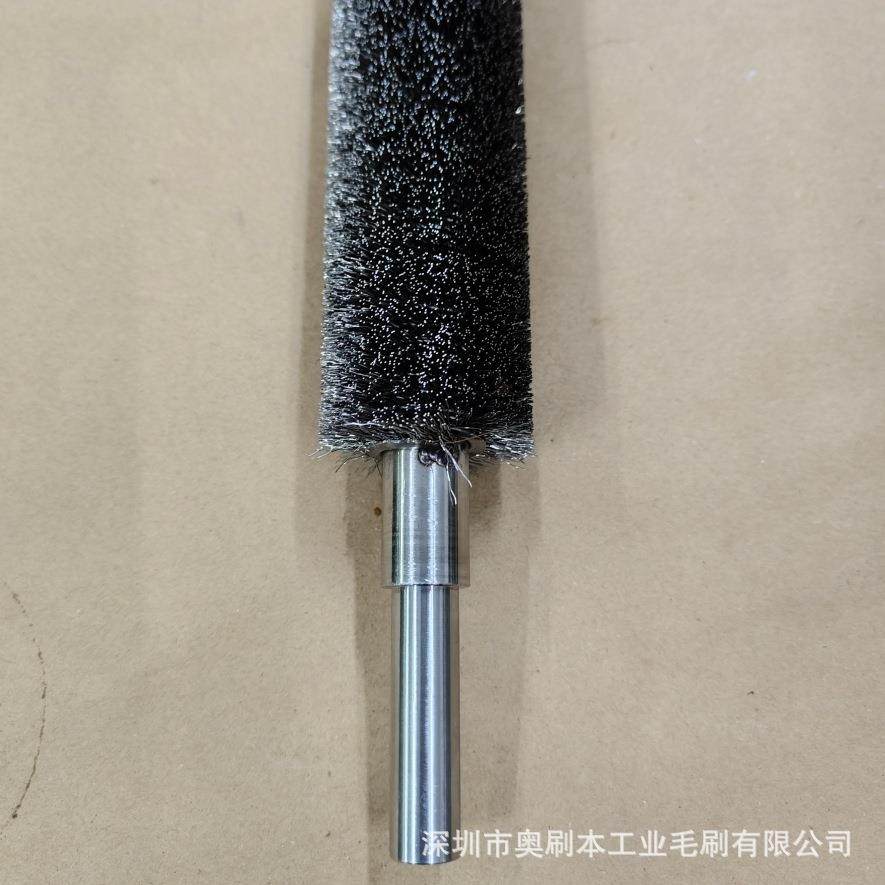 钢丝轴刷按要求做加密软硬除锈抛光拉丝去毛刺304不锈钢圆形辊刷