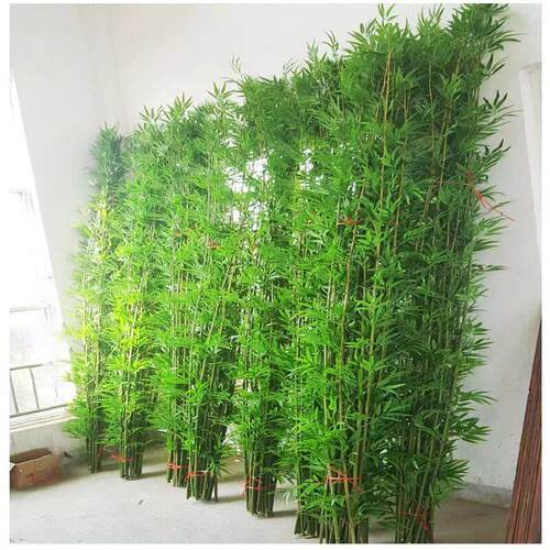 模拟竹隔断装饰栅栏屏风花园盆景假模拟绿色塑料模拟植物园林绿化