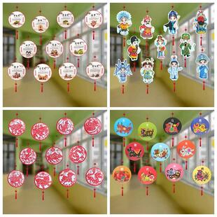 热卖环创民族风挂饰京剧节气 民族脸谱 生肖纸盘传统文化节日吊饰