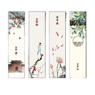 大芬油画村挂画客厅中式 饰画四联水墨荷花国画书房茶室 梅兰竹菊装