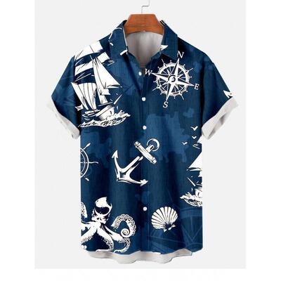 Q 85744 Hawaiian Floral Print Shirt 夏威夷花卉印花衬衫