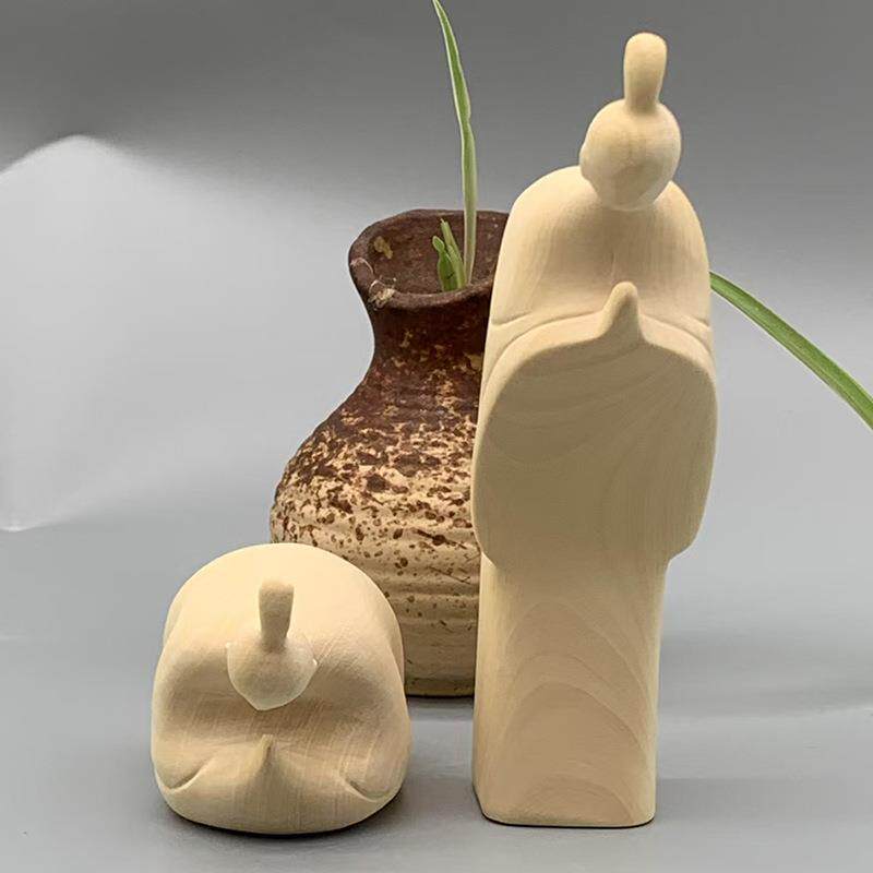 大叶黄杨木雕刻厘佛款摆件摆饰小80*35*35 大115*40*30禅意工艺品