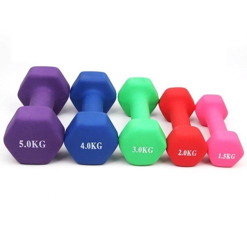 a pair of dumbbell weights men women dumb-bells fitness 5kgs - 实物图