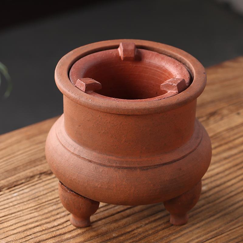 红泥副榜炉炭炉仿古小火炉煮茶炉陶土家用烧水功夫煮茶炉果木炭炉
