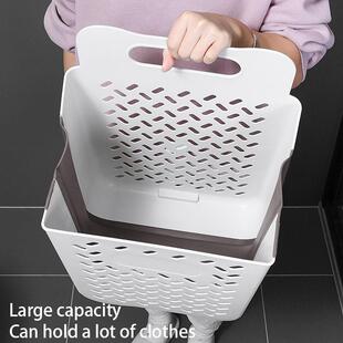 Basket Laundry Capacity Clothes Wall Mounted Bathroom Large