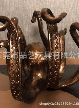 跨境新品章鱼雕塑八爪鱼家居树脂摆件客厅花园景观海洋美陈装饰