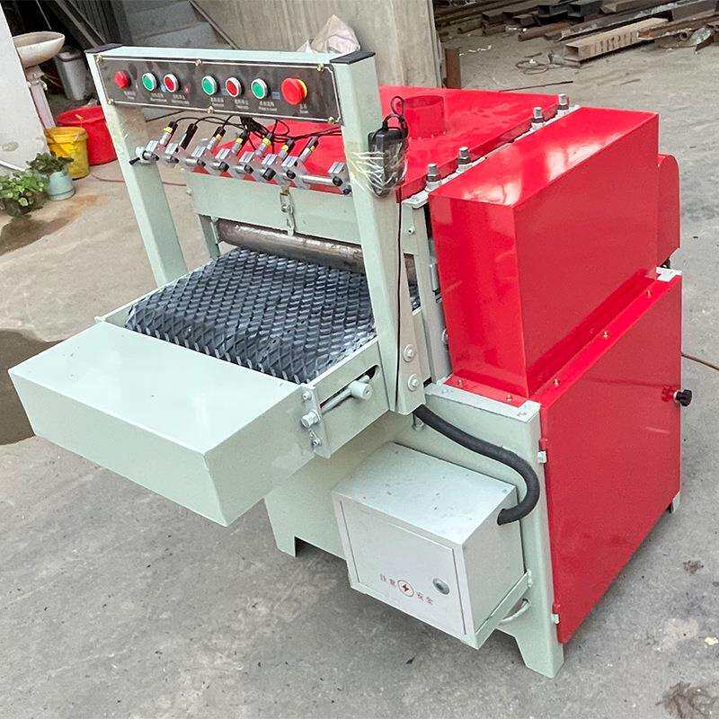 现货板式多片锯修边锯木工剪板机全自动裁板机红外线履带式清边锯