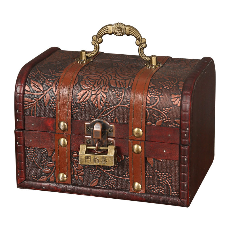 复古木盒木盒海盗藏宝木盒包装