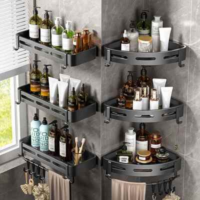 Bathroom Shelves Kitchen Wall Shelf Shower Storage Rack挂架