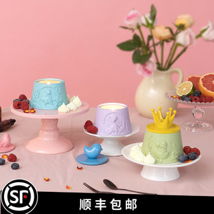 白夜童话香薰蜡烛摆件礼盒室内精油房间持久香氛小众高级女生礼物