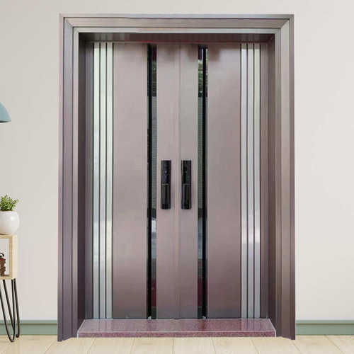 农村大门韩式防盗门中式家用双开门庭院入户入户别墅钢门大门不锈