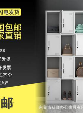 12门更衣柜铁柜储物柜铁皮柜带锁铁柜十二门鞋柜无尘车间柜子