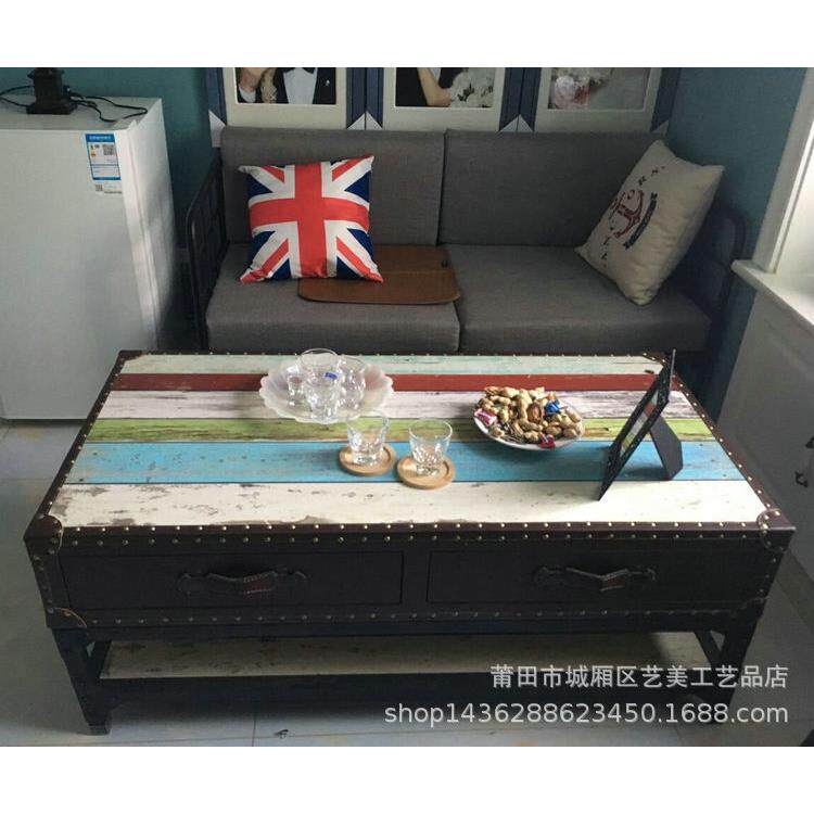 欧式客厅工业风茶几小户型简约现代迷你铁架简易休闲场所茶桌
